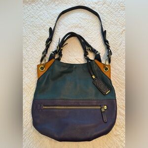 orYANY Multicolor Shoulder Bag with Gold Accents